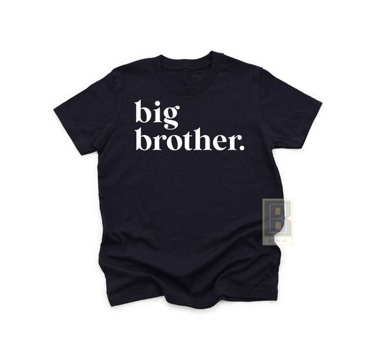 big brother toddler tee black