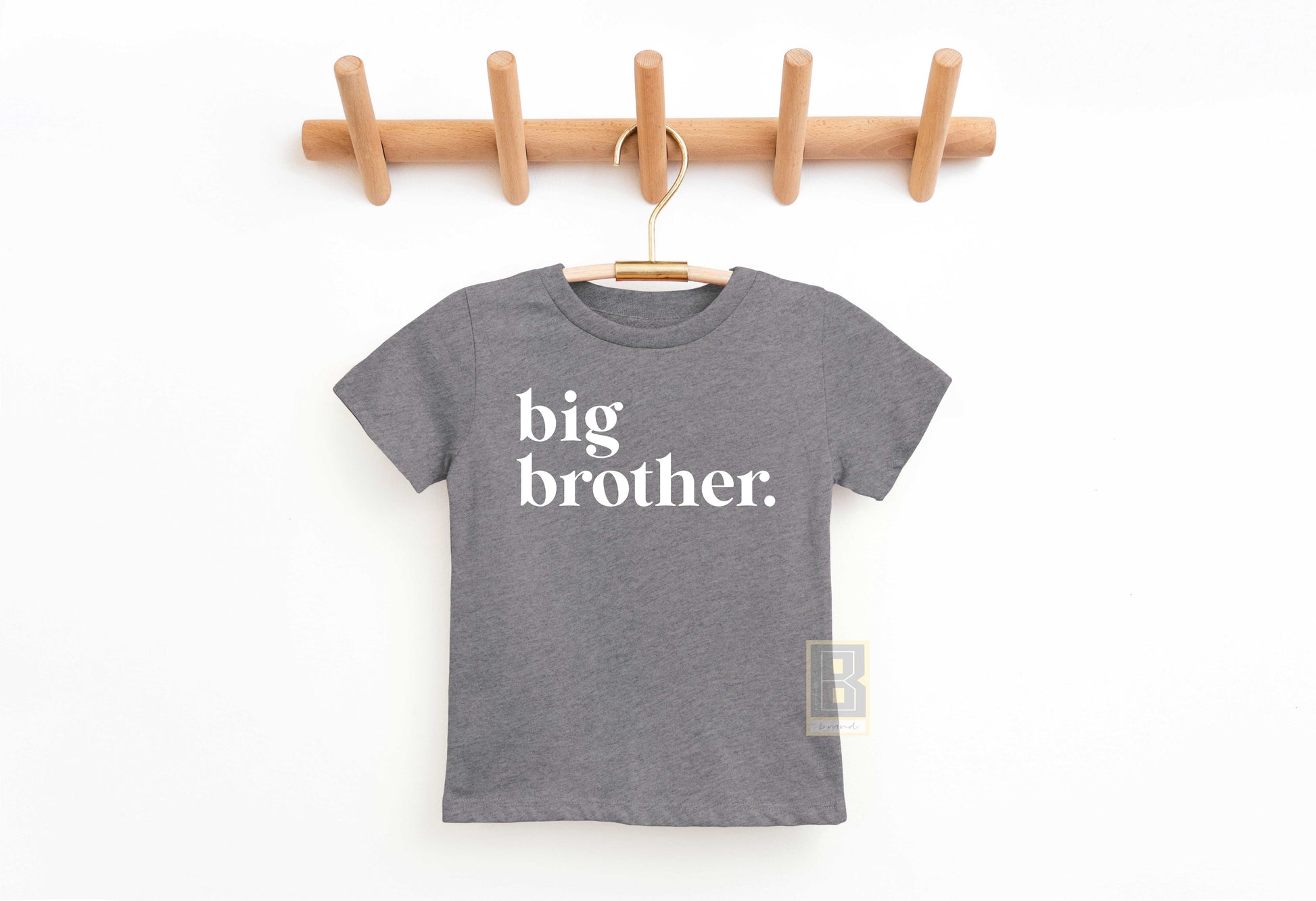 big brother toddler tee grey