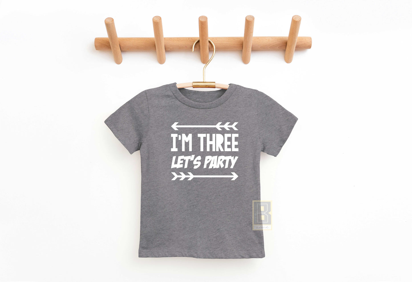 3rd birthday shirt grey