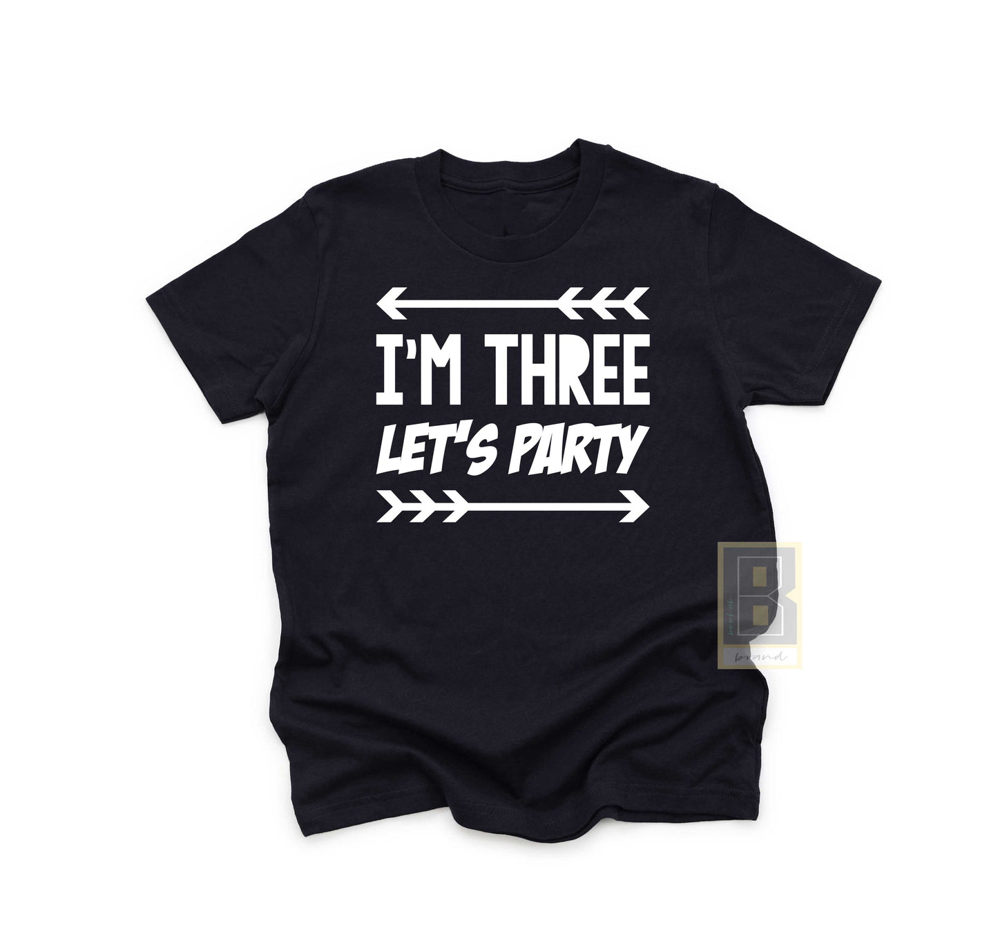 3rd birthday shirt black