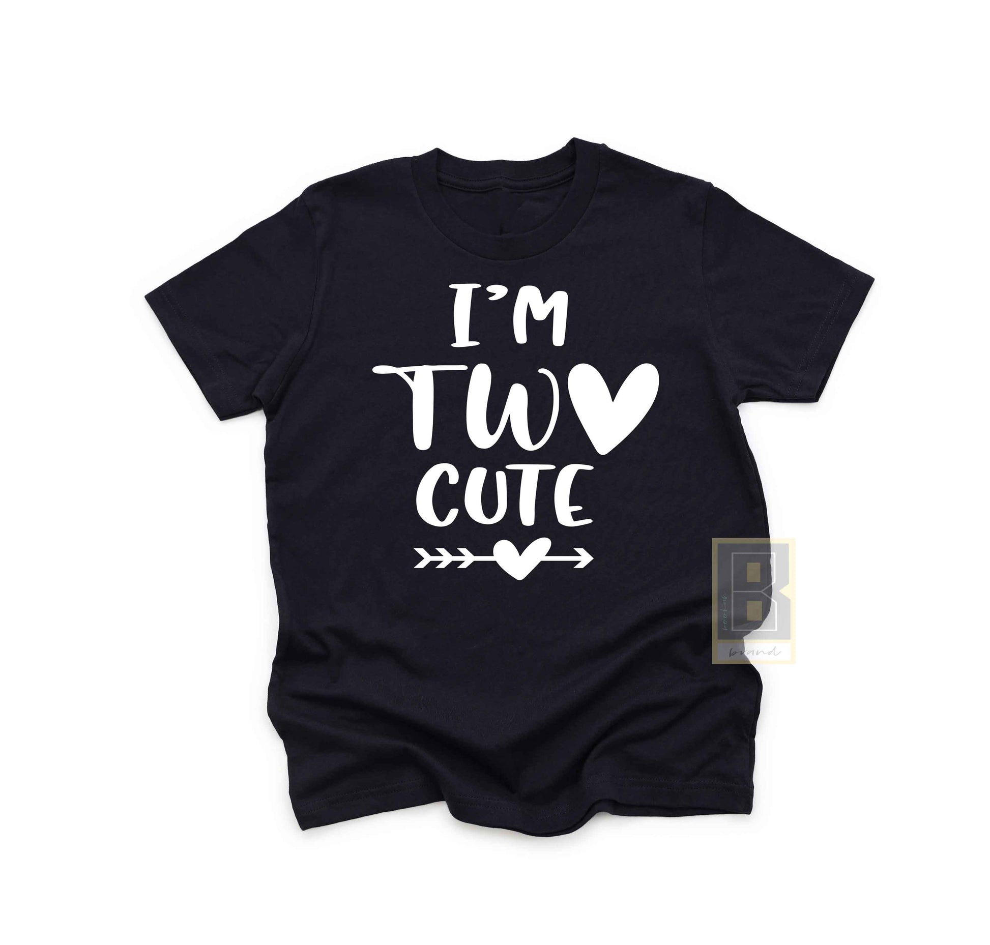 2nd birthday shirt heart black