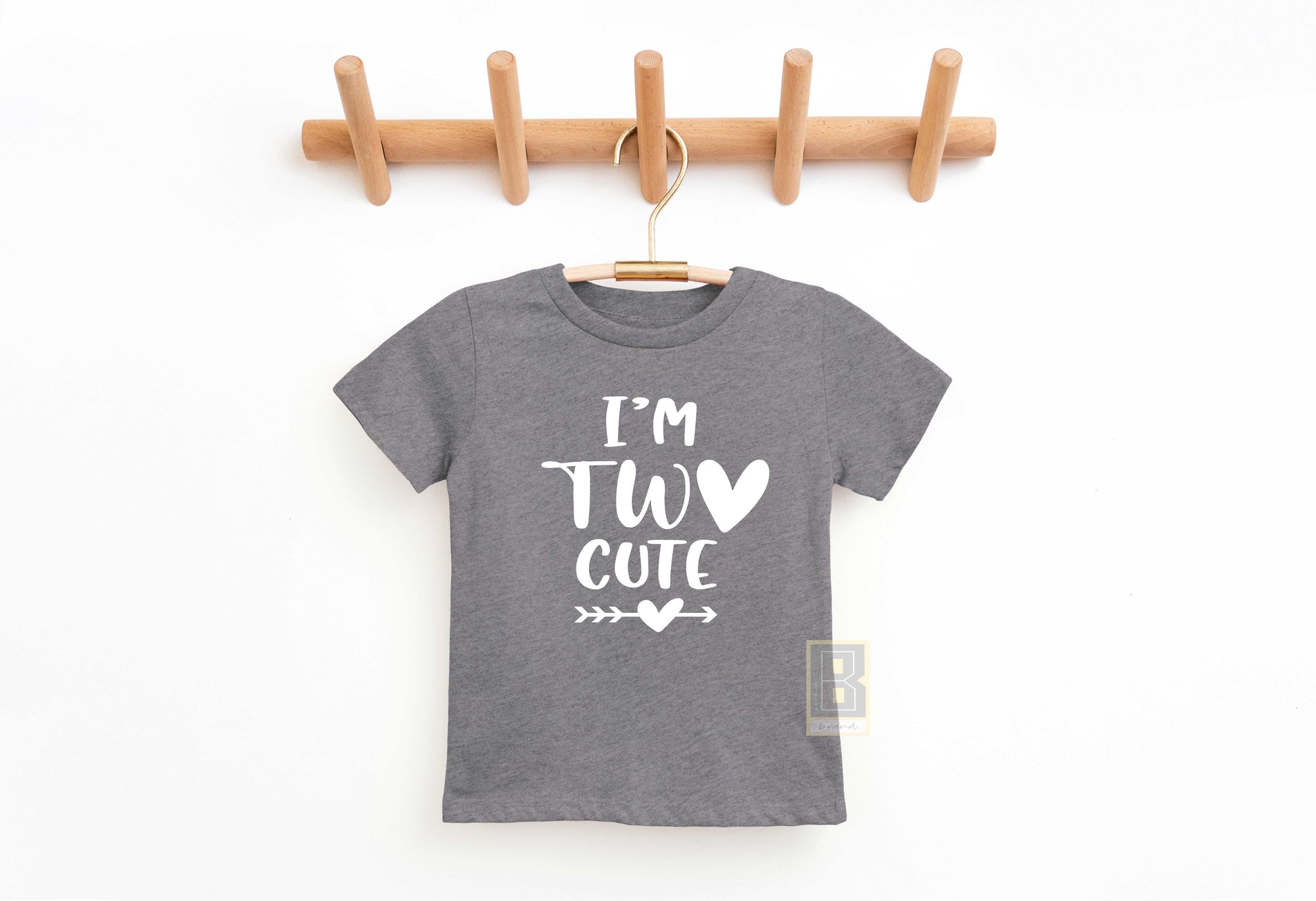 2nd birthday shirt heart grey