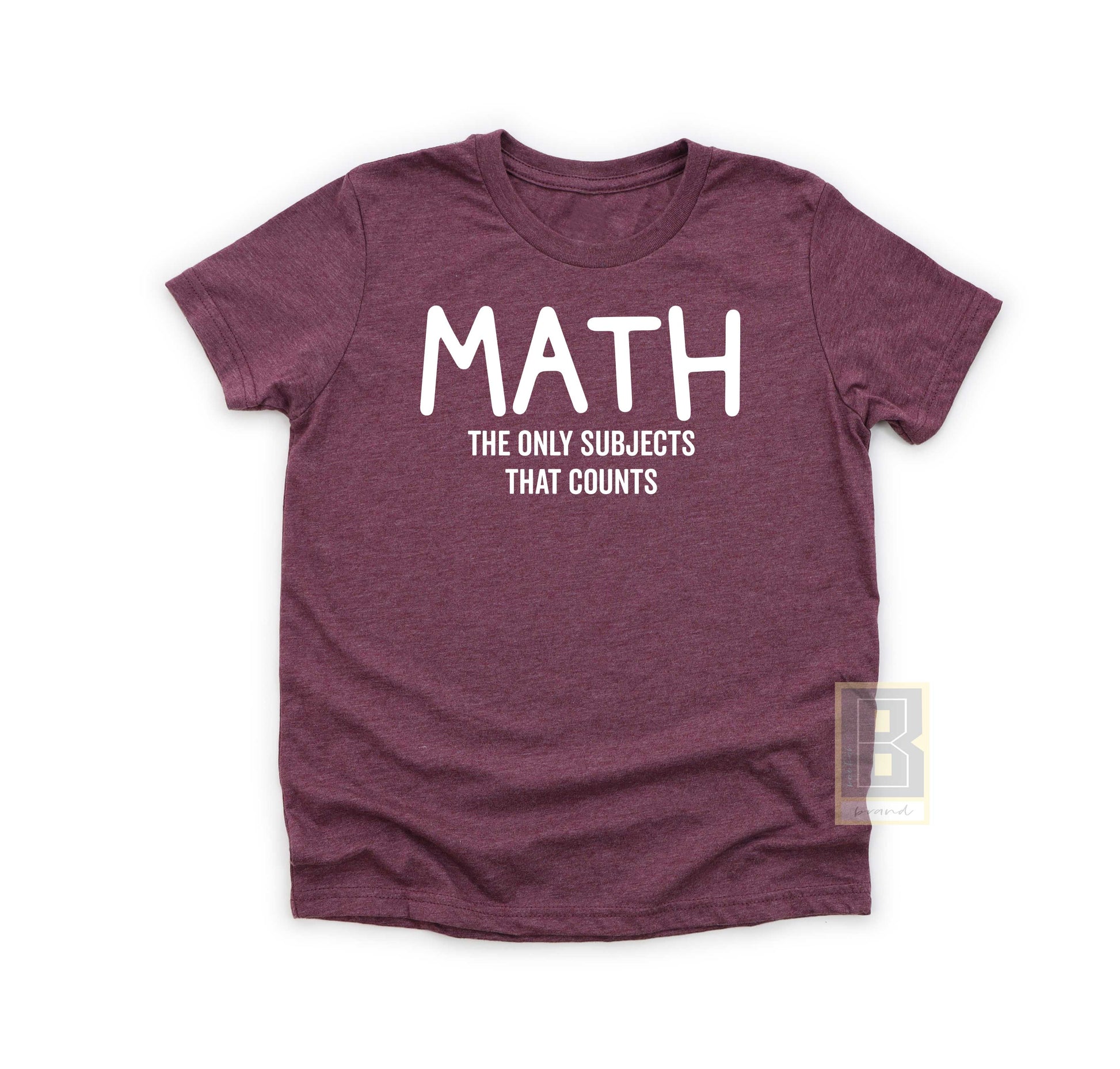 Math teacher shirt burgundy