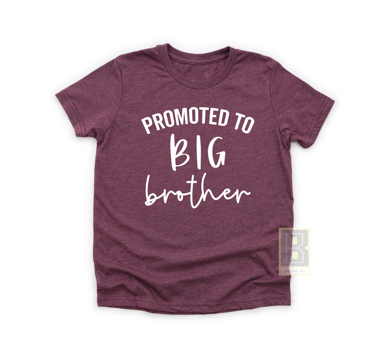 Promoted to big brother burgundy red  shirt