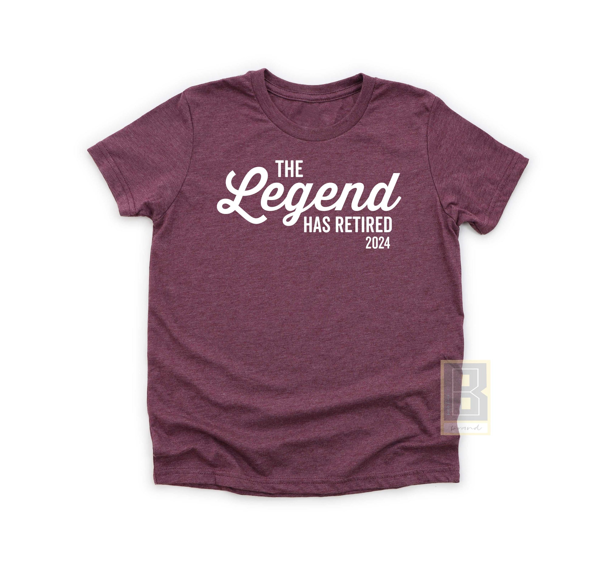 the legend has retired shirt gift burgundy