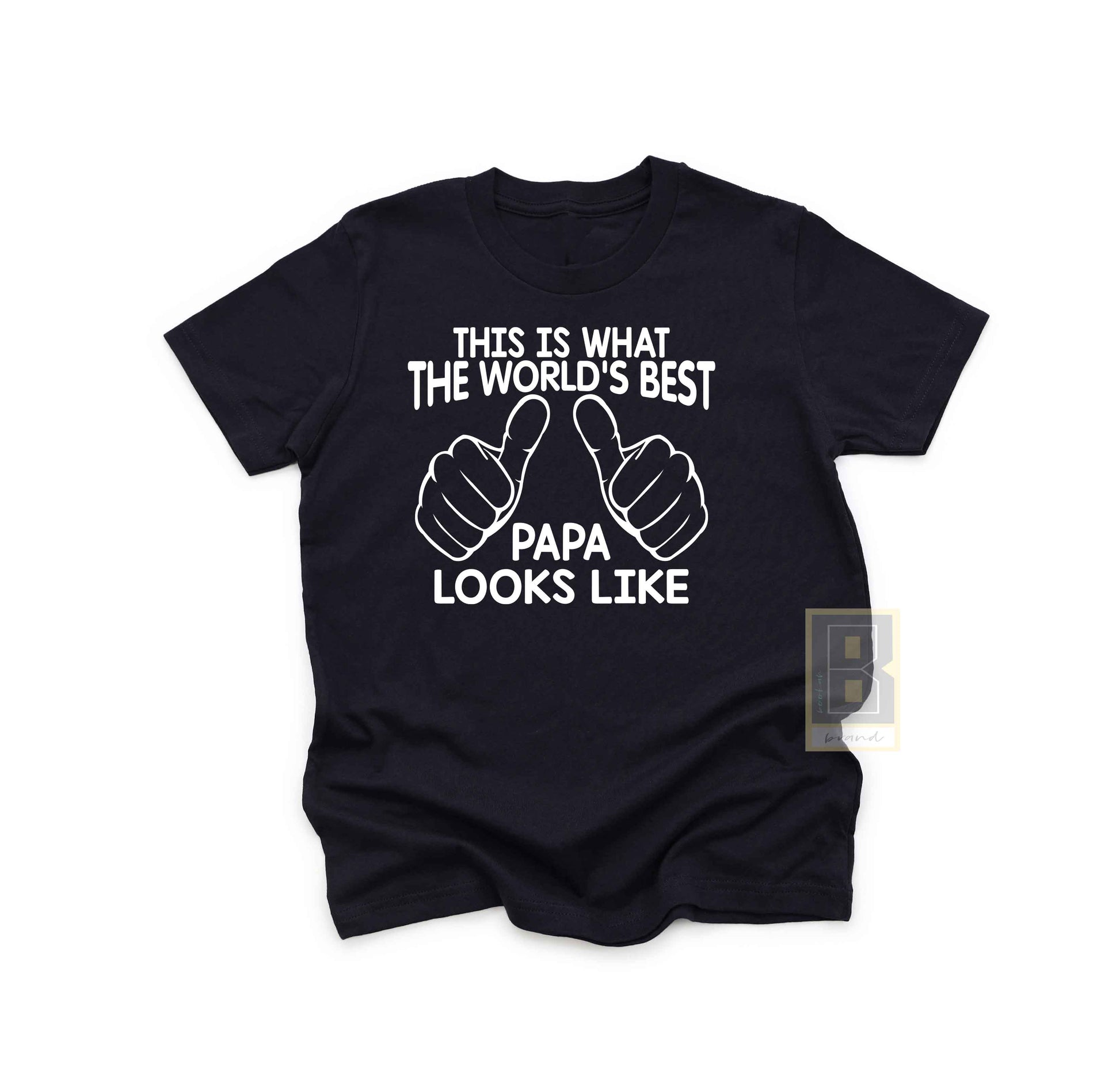 Papa Gift - Worlds Best Papa Shirt Black