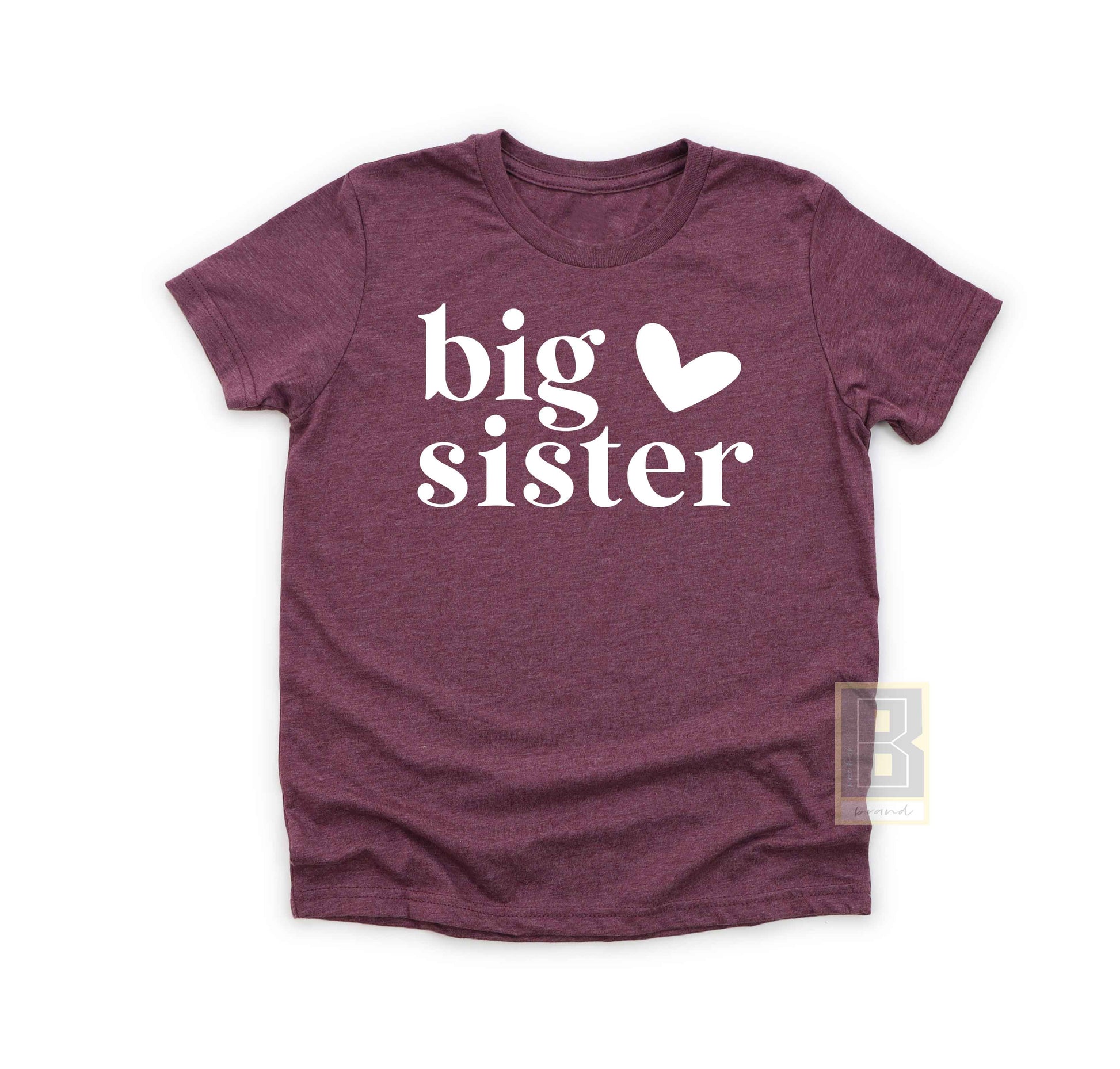 big sister toddler tee red