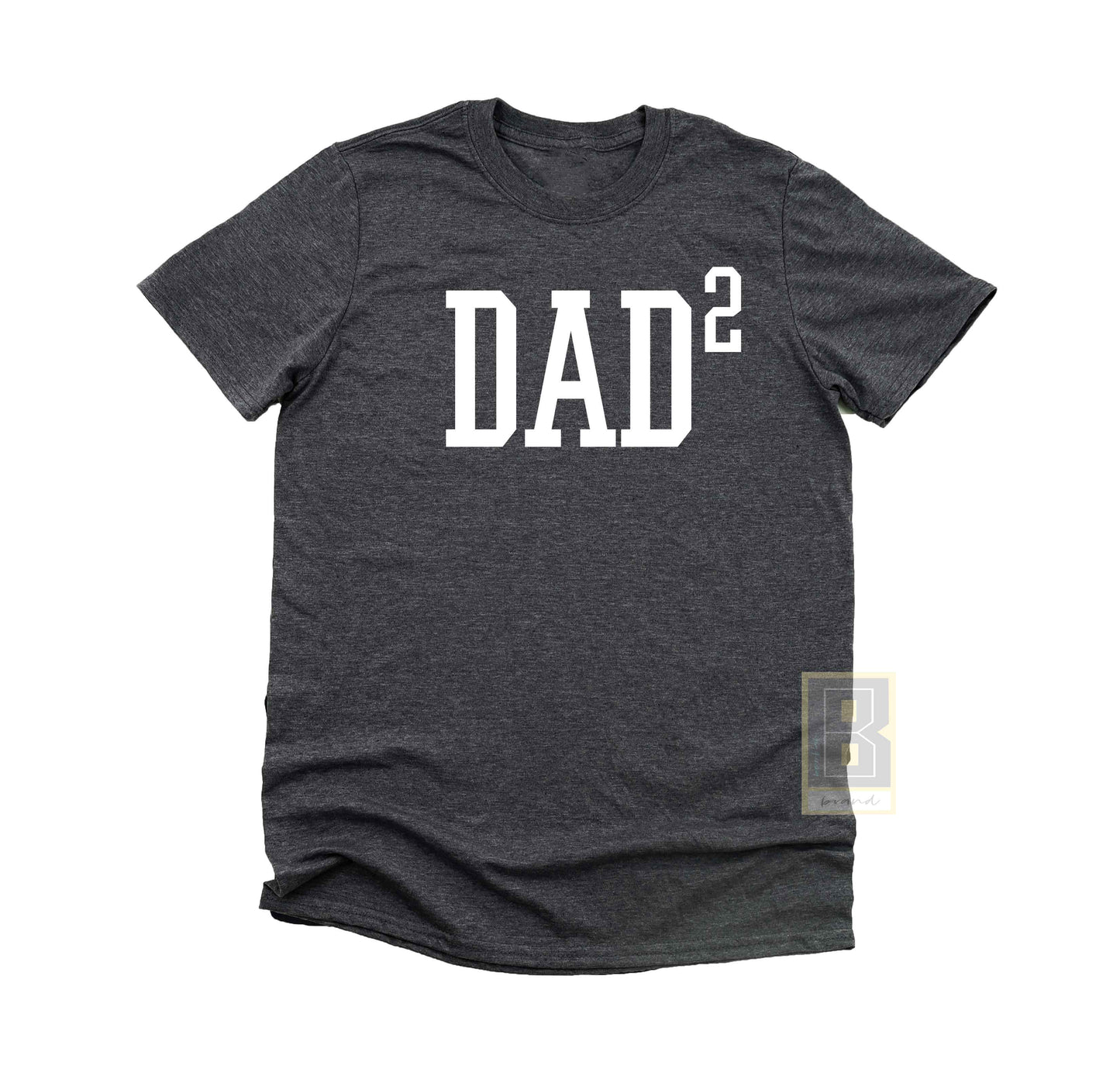 dad of 2 fathers day shirt black