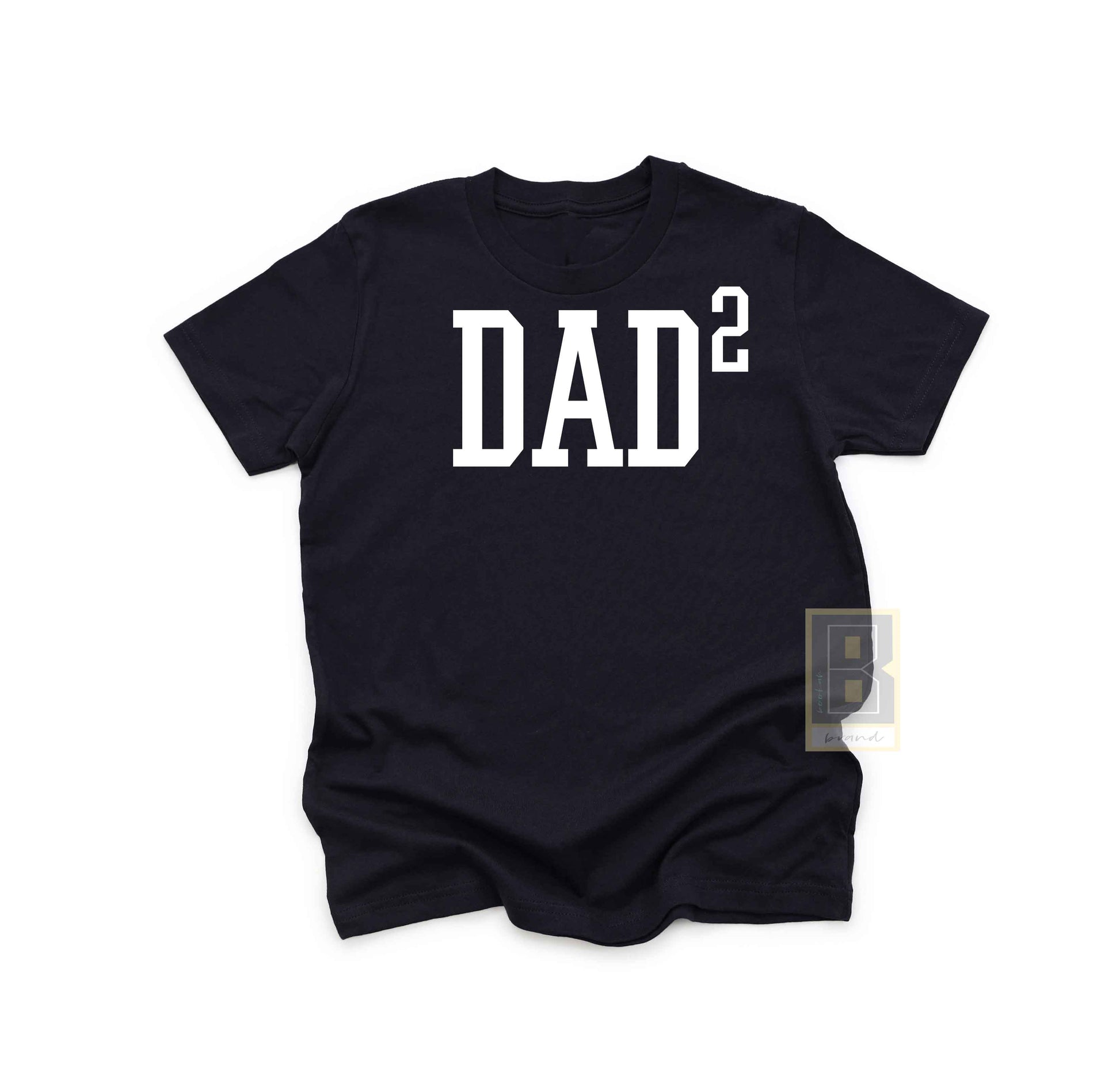 dad of 2 fathers day shirt black