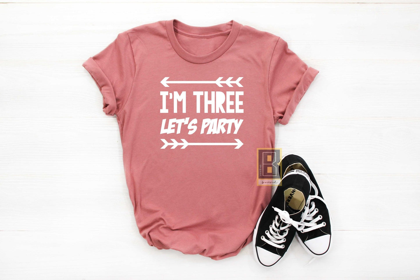 I'm Three Let's Party Birthday Shirt - BookahShirts