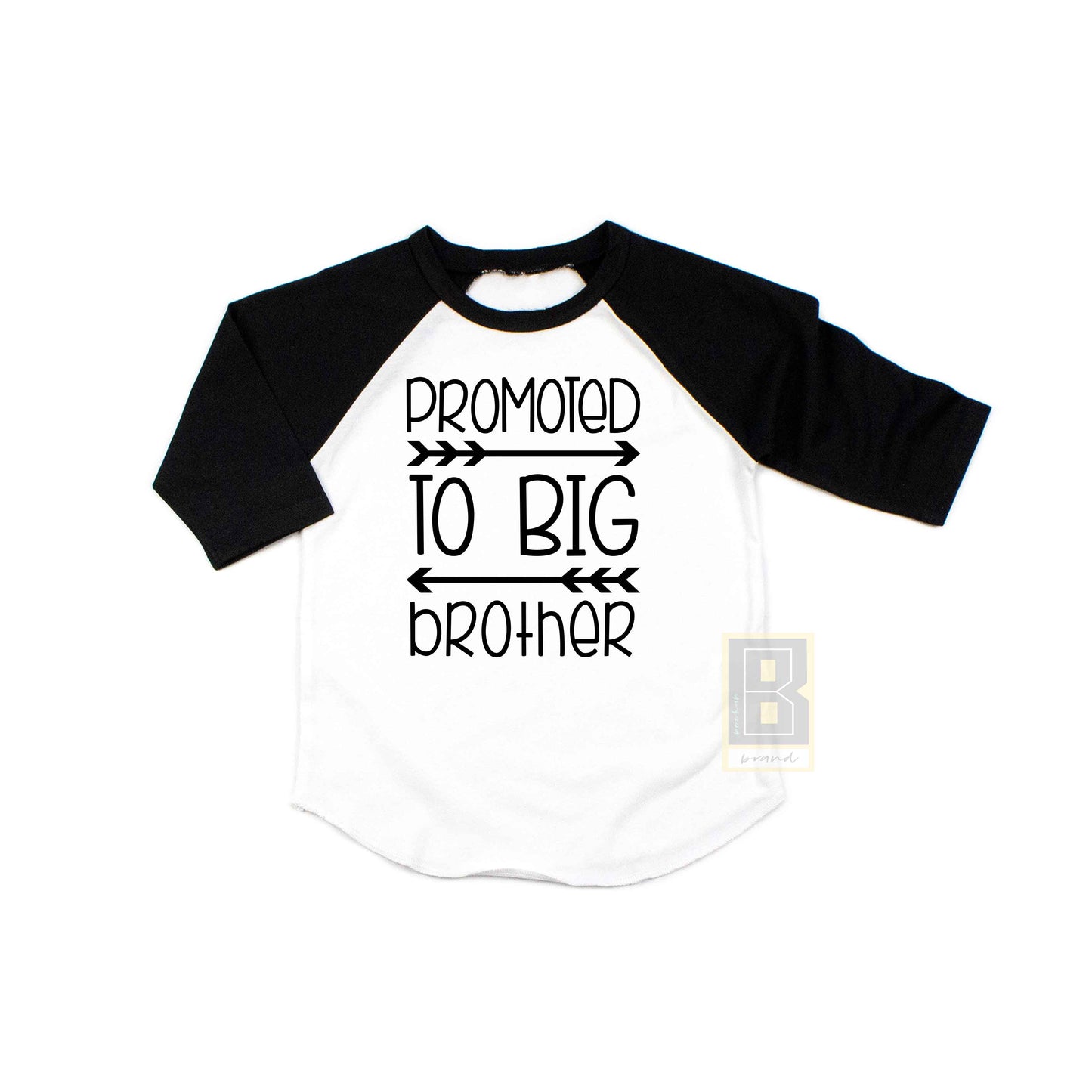 Promoted To Big Brother Raglan Baseball style shirt