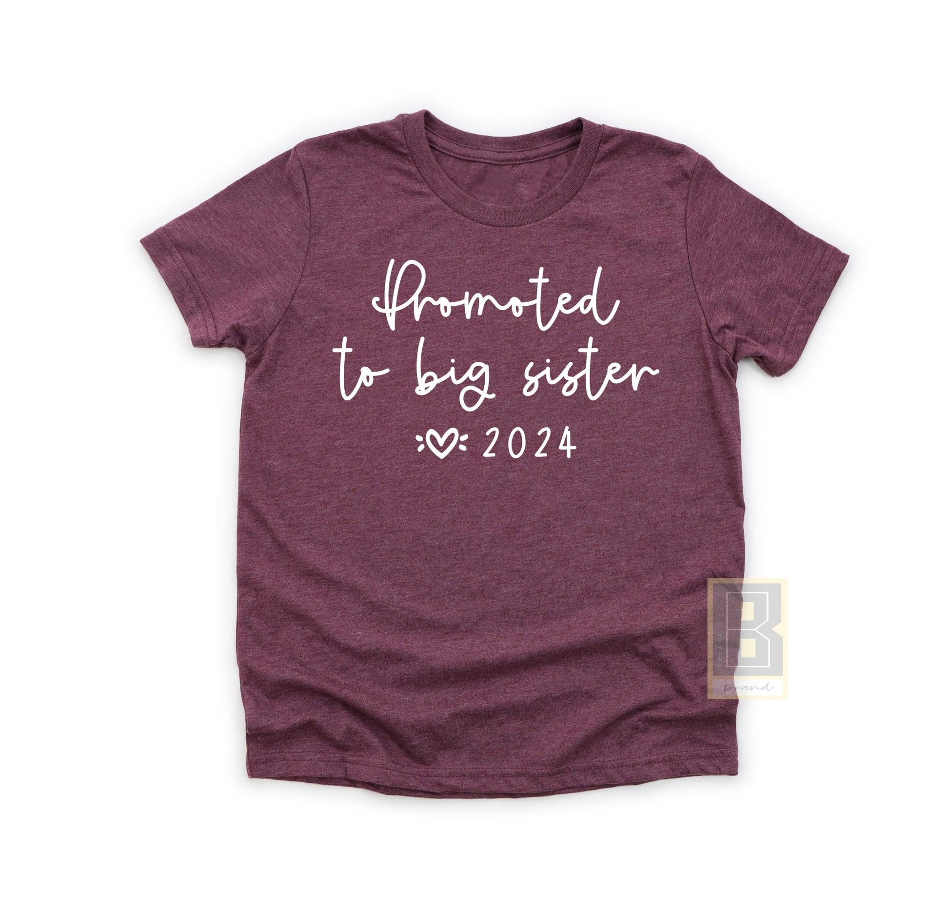 Promoted To Big Sister with Heart 2024 - BookahShirts