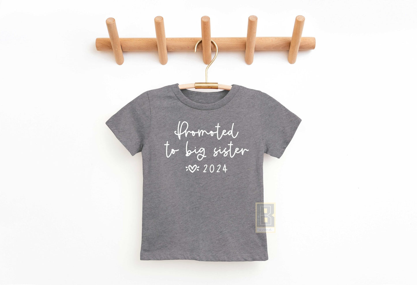 Promoted To Big Sister with Heart 2024 - BookahShirts