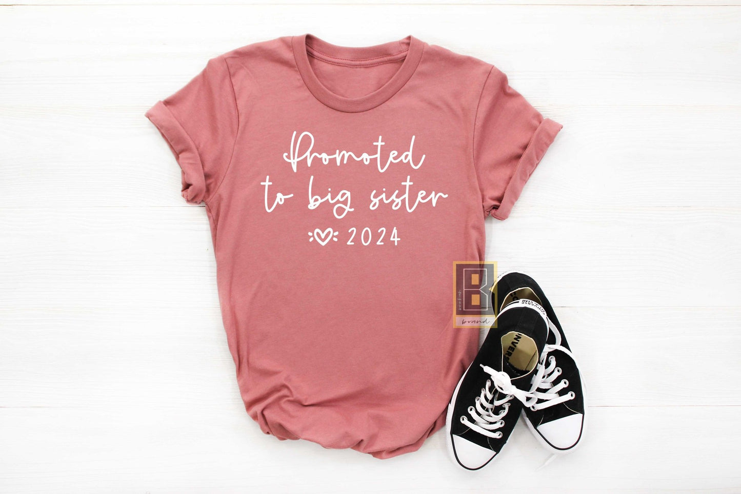 Promoted To Big Sister with Heart 2024 - BookahShirts