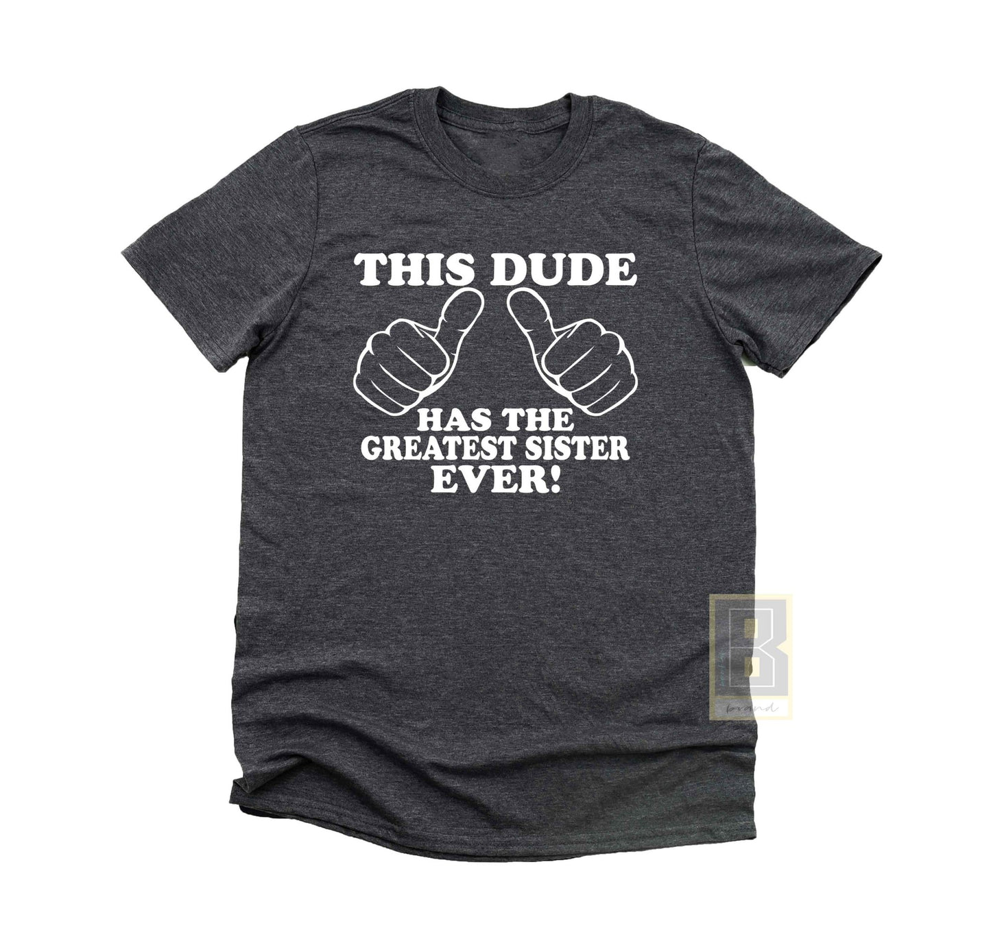 This Dude Has The Greatest Sister Ever - Brother Gift from Sister - BookahShirts